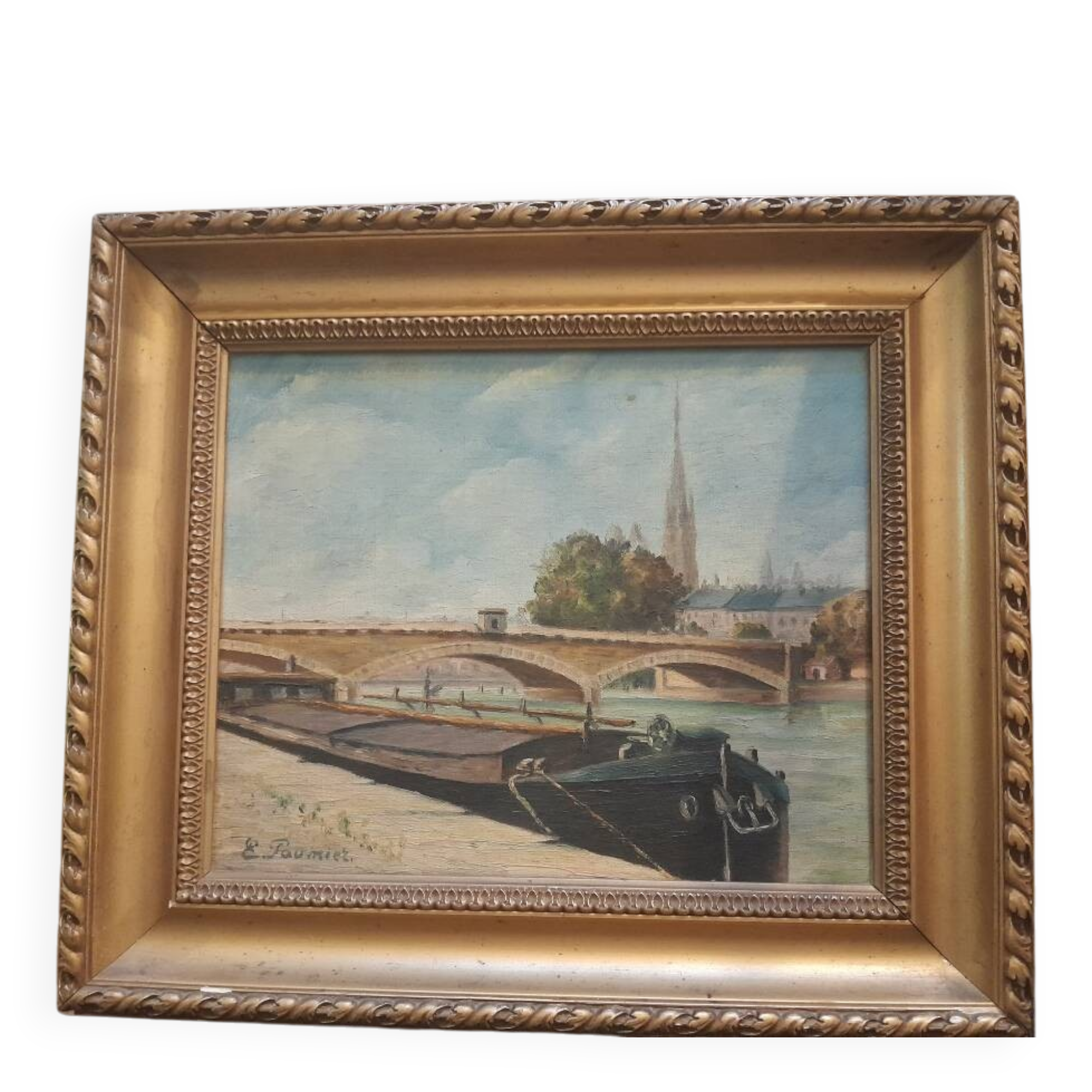 Tableau Péniche sur la Seine