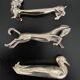 12 porte-couteaux forme  animaux divers en métal