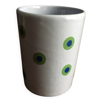 Artisanal polka dot mug
