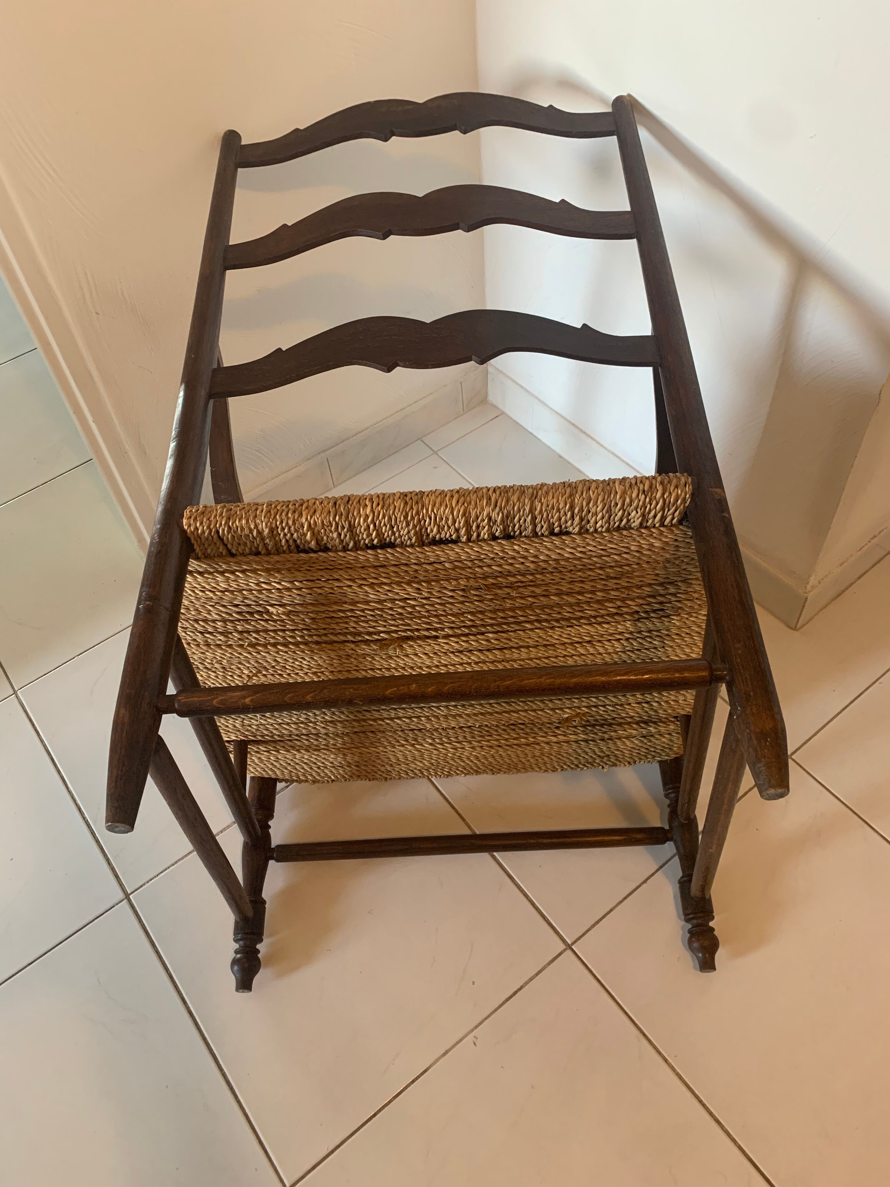 Provencal armchair fireplace corner