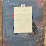 1970 Abstract Original Oil Painting, Framed