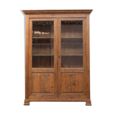 Vitrine en bois française antique, 1900