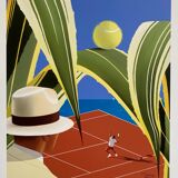 Original Razzia poster - Monte Carlo country club - Signed by the artist - On linen