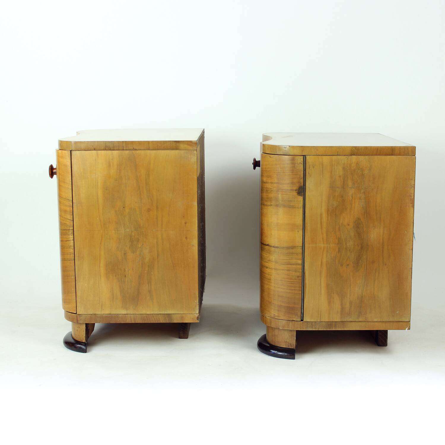 Art Deco Bedside Tables By Jindřich Halabala For Up Závody, 1930s