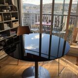 Chrome and glass dining table