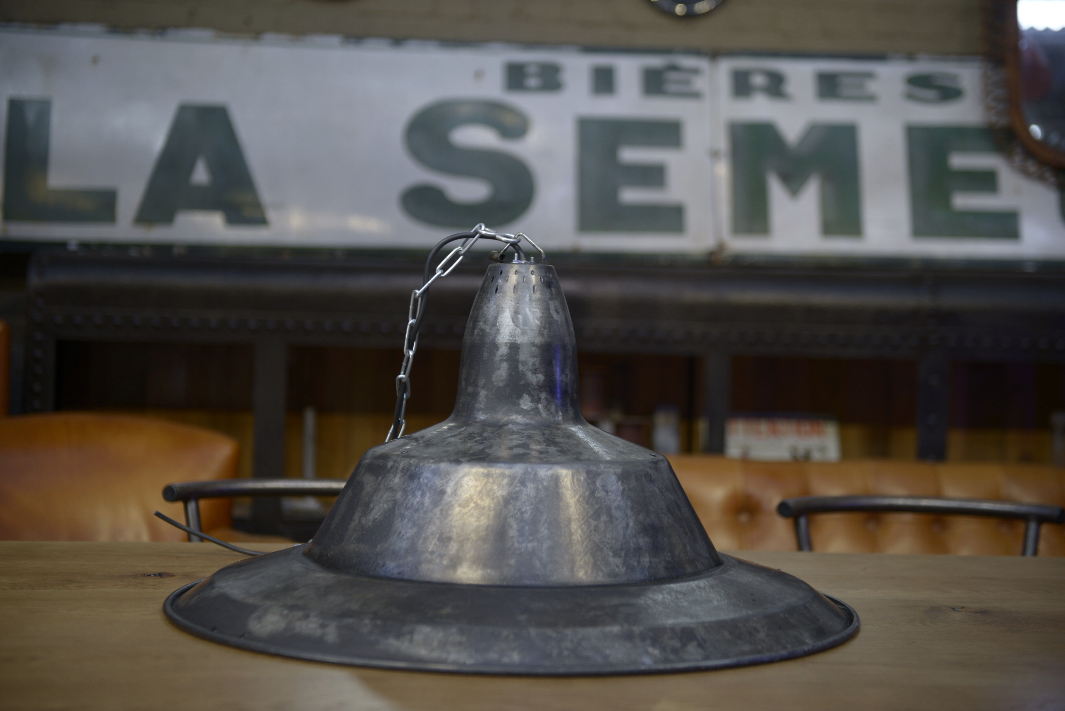 Pendant lamps in galvanized metal 1960