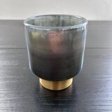 Photophore en verre et laiton