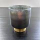 Glass and brass tealight holder