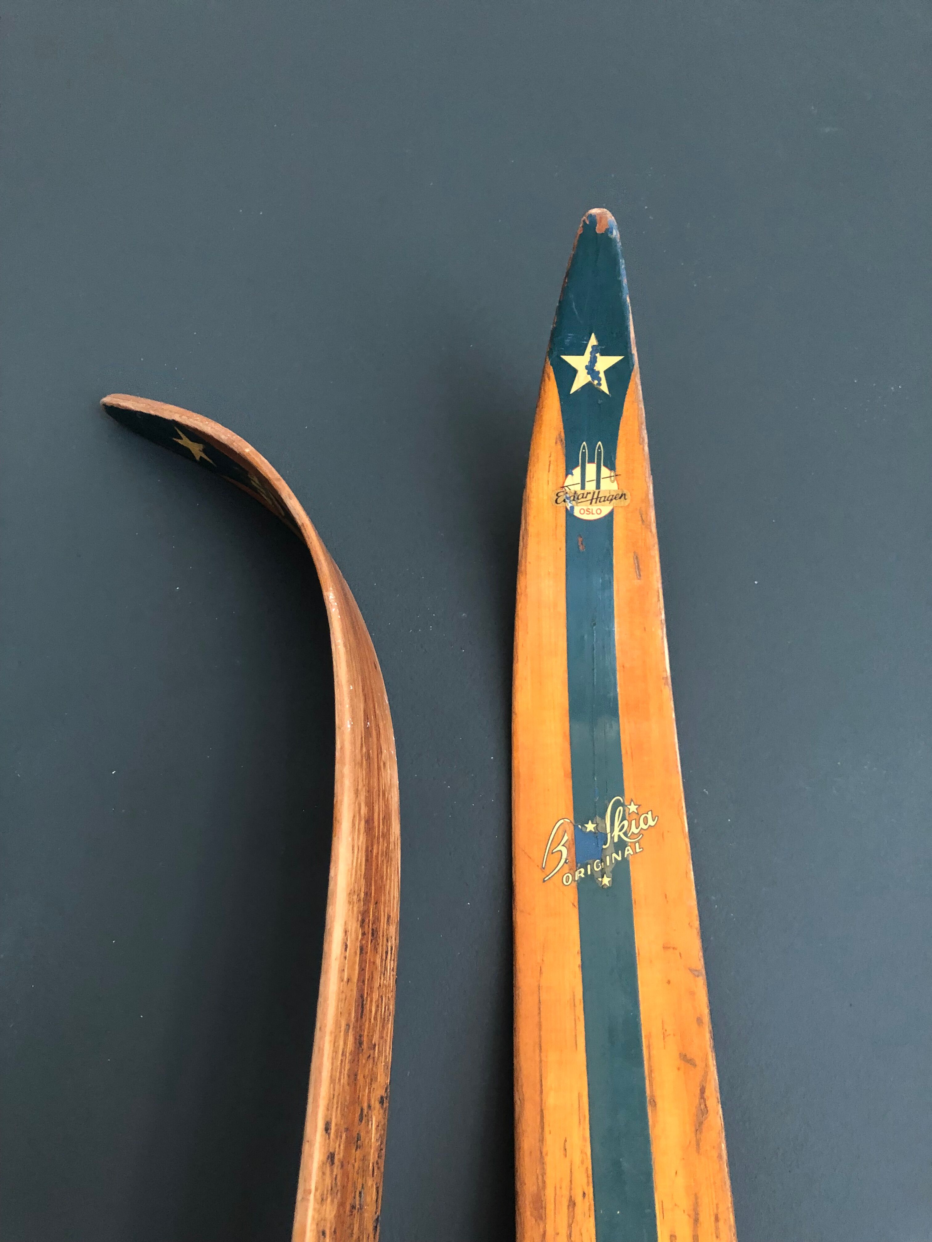 Pair of old skis
