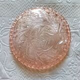 EMPTY POCKETS, small pink glass jewelry box, double bowl