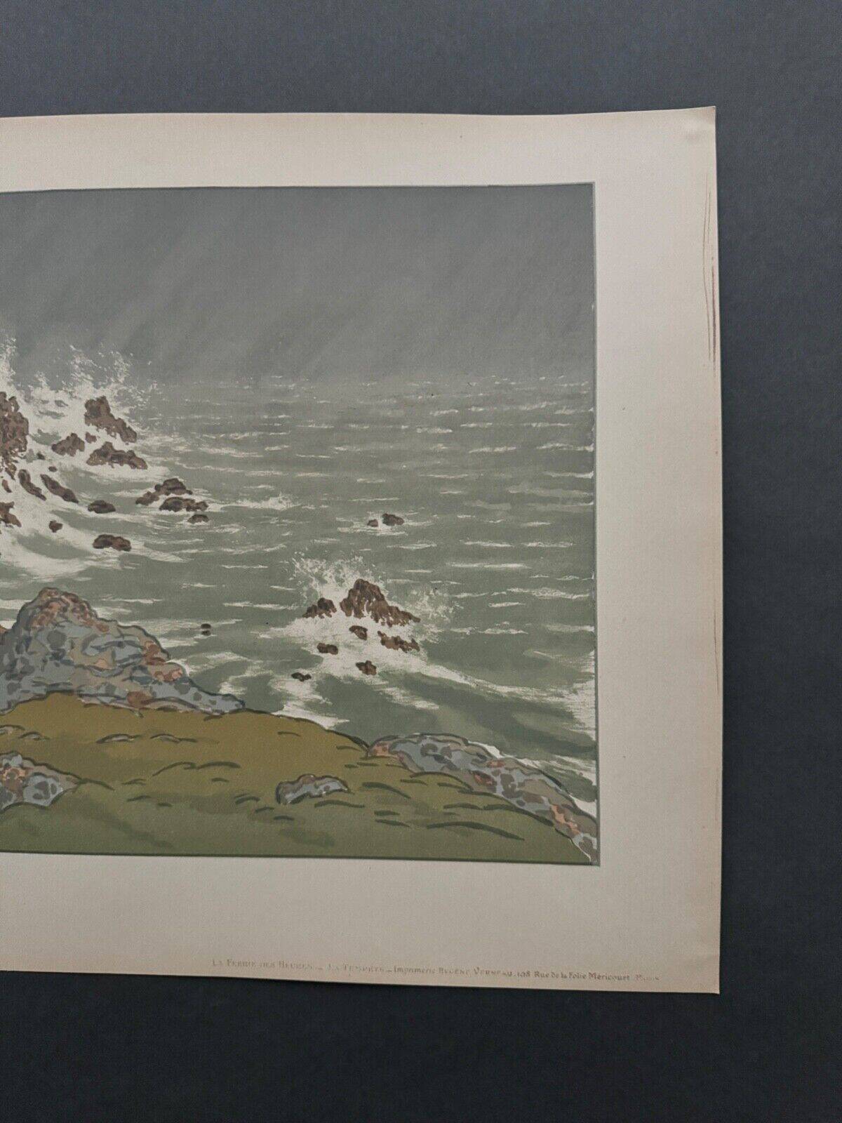 Lithograph by Henri Rivière La Tempête