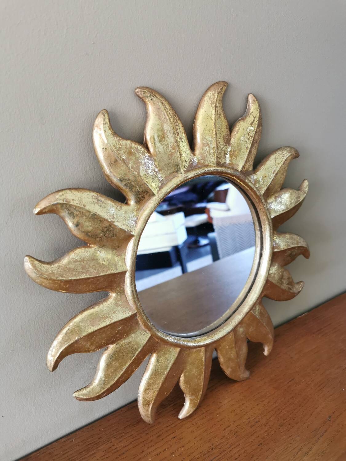 Golden sun mirror