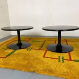 Round Black Side Coffee Table by Pierre Paulin for Artifort, 1970s