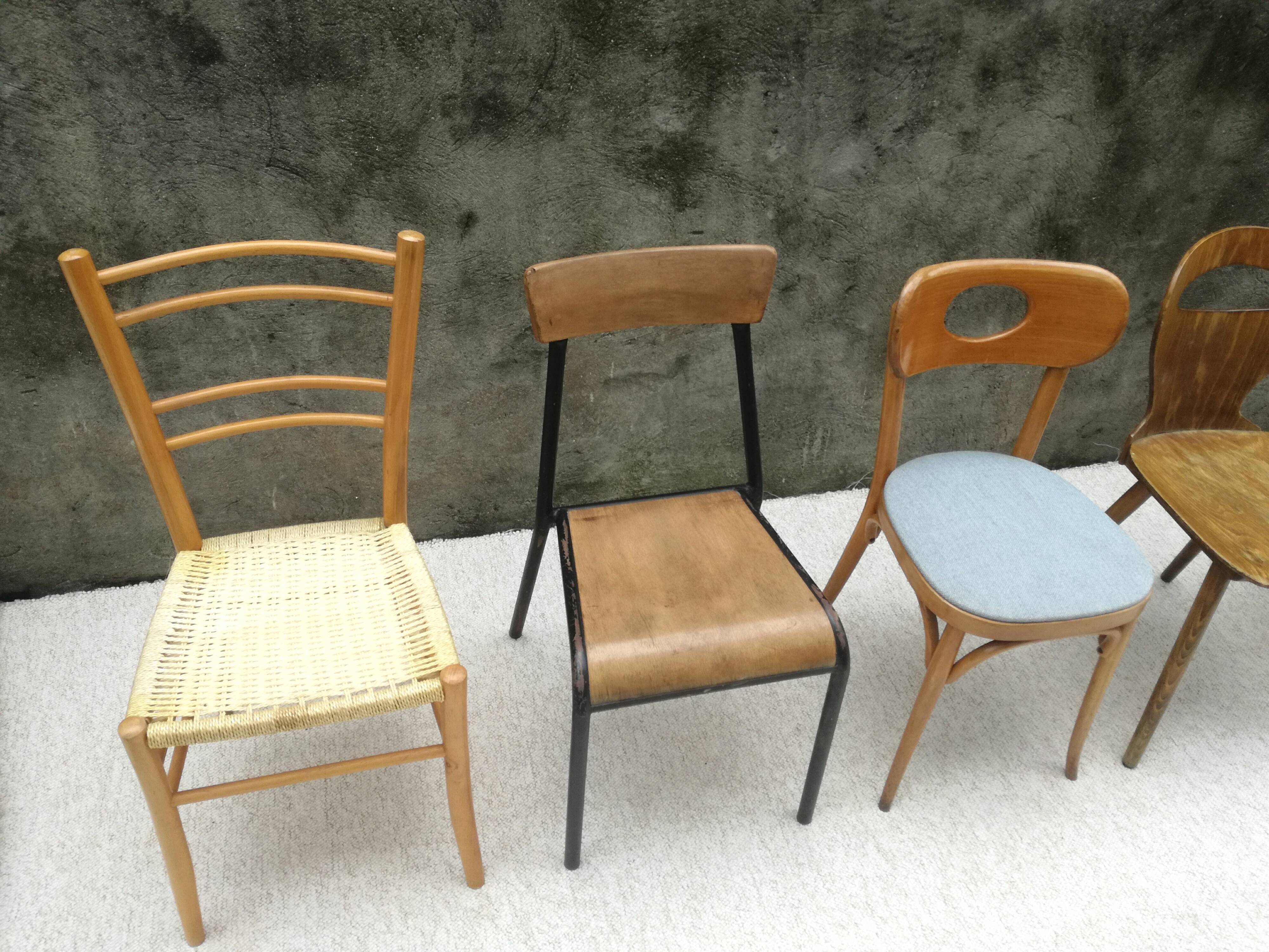 Lot of 6 vintage chairs