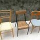 Lot de 6 chaises vintages depareillées