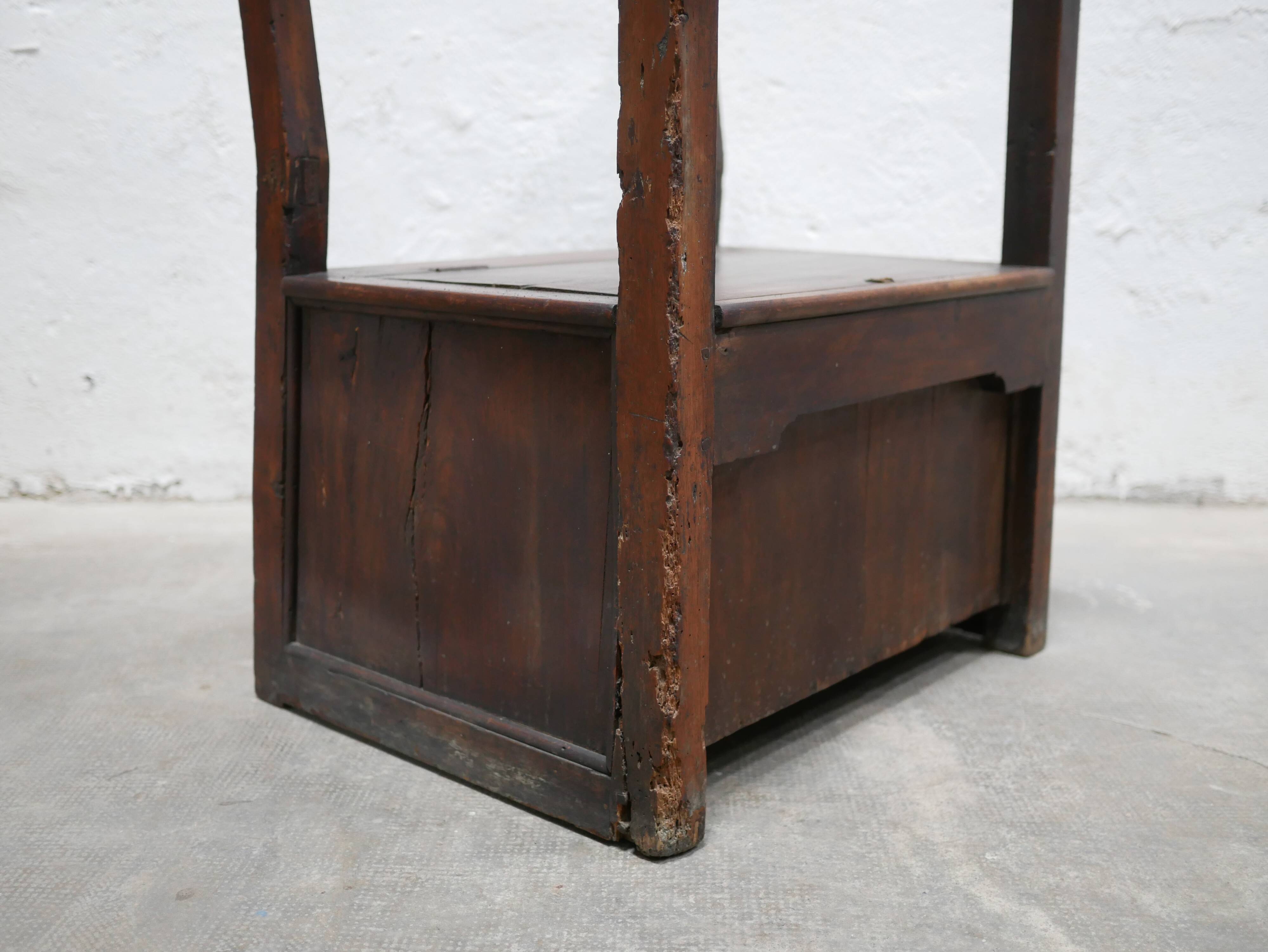 Wooden chest armchair, XIX th