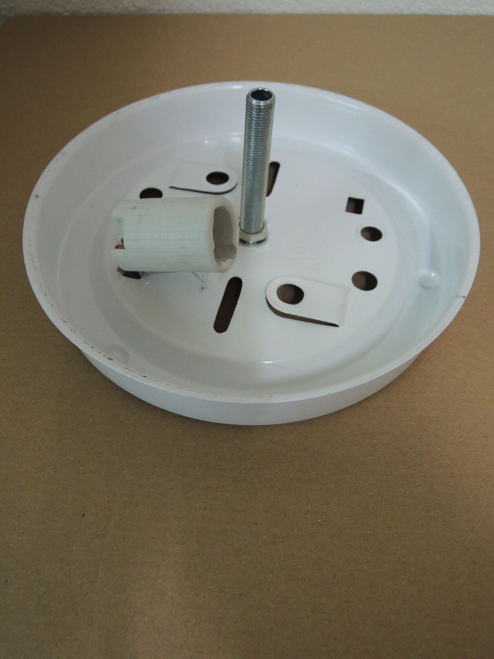 Glass and metal ceiling light