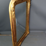 Mirror nineteenth century frame with doucine wood and stucco gilding gold leaf 75x56 cm SB