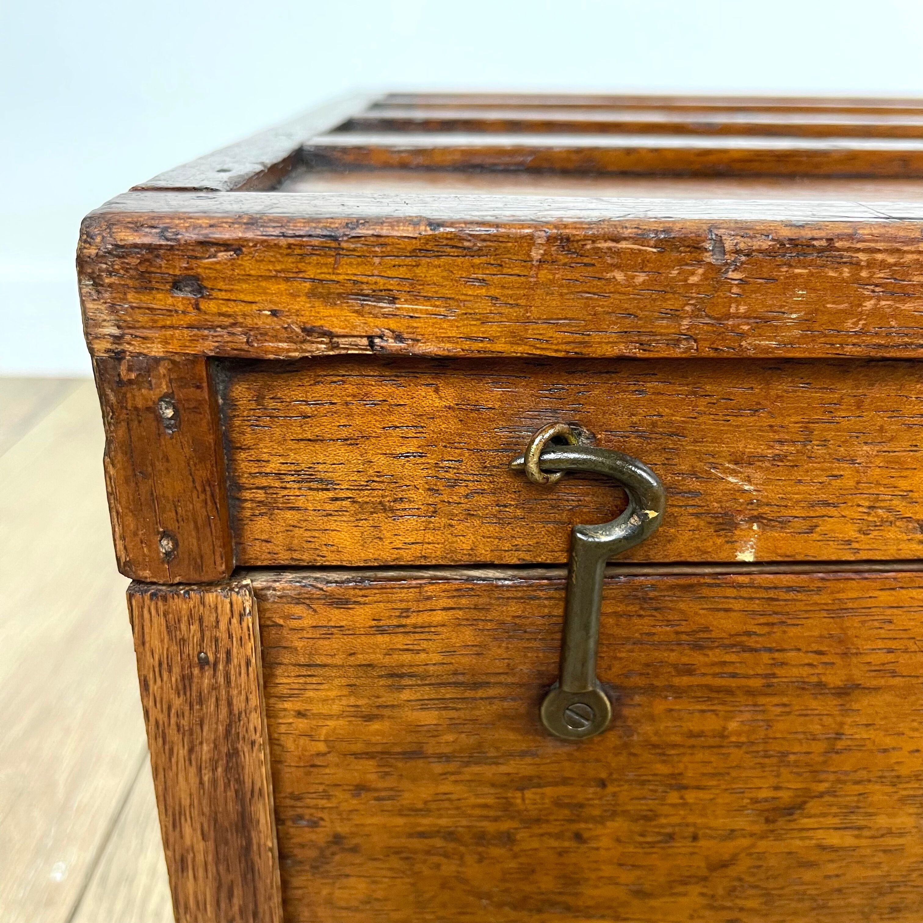 Old wooden travel chest