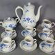 Complete coffee service for 6 people, Haviland Limoges porcelain C649 S