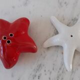 Duo of salt shaker / pepper starfish 70s