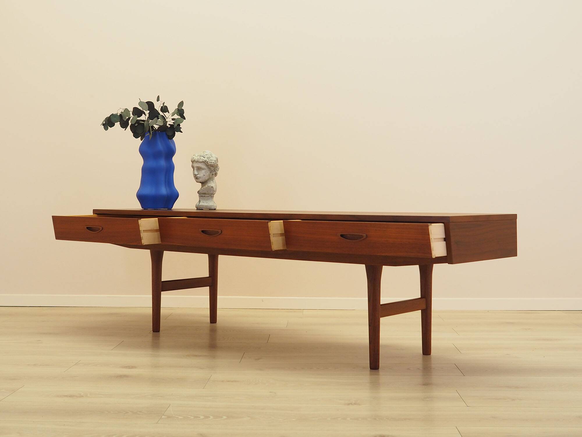 Teak lowboard, Danish design, 1960s, made in Denmark