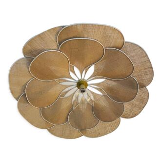 Floral suspension linen and rattan