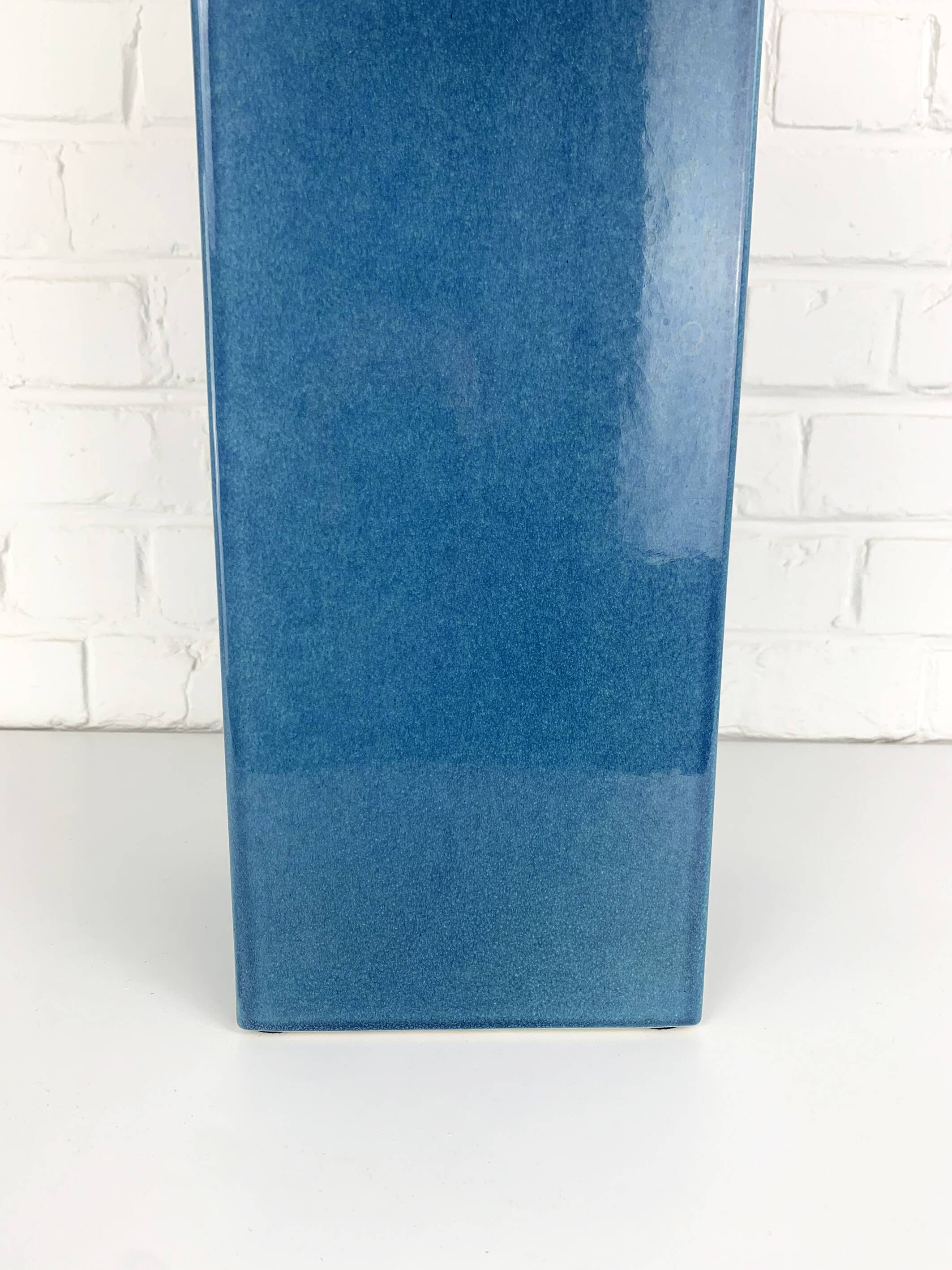 Le Klint Floor Lamp Model No. 357 in blue ceramic, glazed stoneware, Denmark