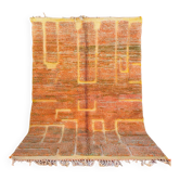 Moroccan Beni Ouarain yellow orange terracotta modern rug
