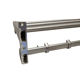 Vintage Aluminium Coat Rack With Hat Shelf – 1970s