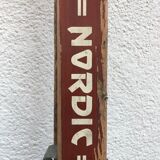 Vintage skis with poles