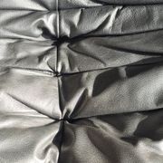 Togo black leather sofa 2 places by Michel Ducaroy for Ligne Roset in 1973
