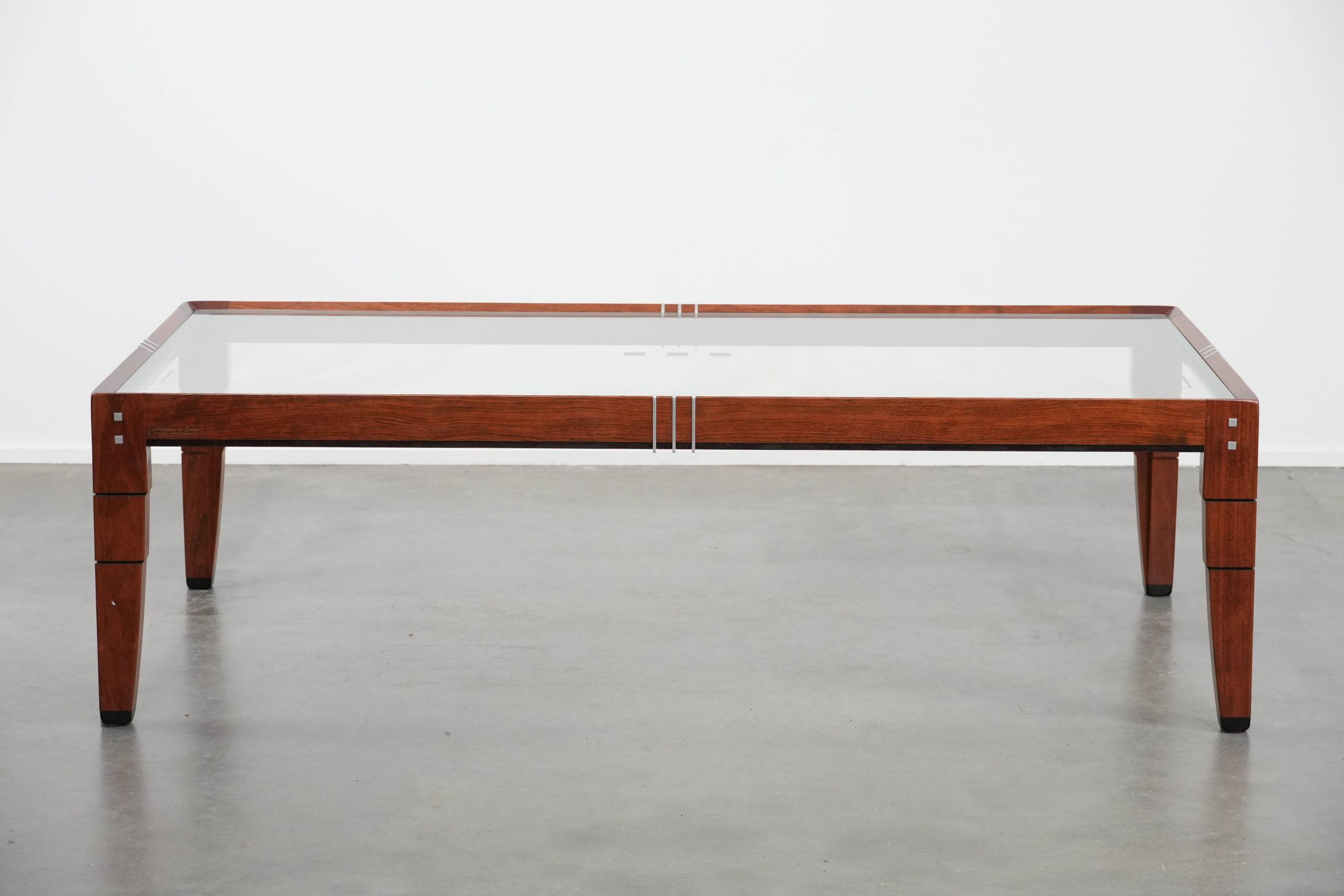 Beautiful Art Deco design coffee table with a glass top