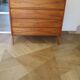 Cabinetmaker's chest of drawers - 4 drawers - golden oak - with oblique profile - compass feet - 1950