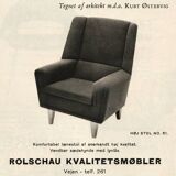 1970s, Danish armchair by Kurt Østervig for Rolschau Møbler, model 61.