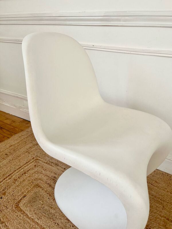 Chaises Verner Panton édition Vitra blanche