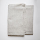 Tablecloth in upcycled linen beige chiné