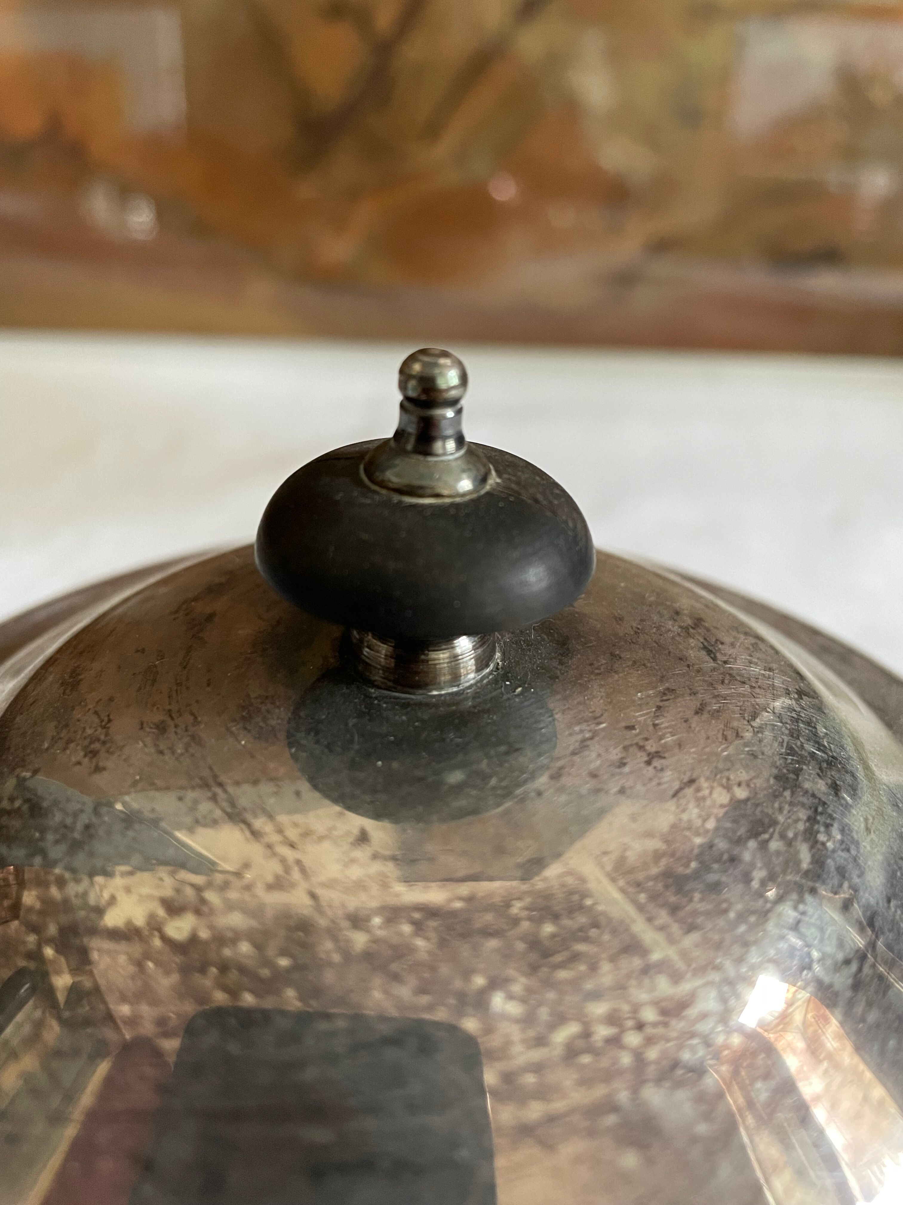 Silver metal bell tower