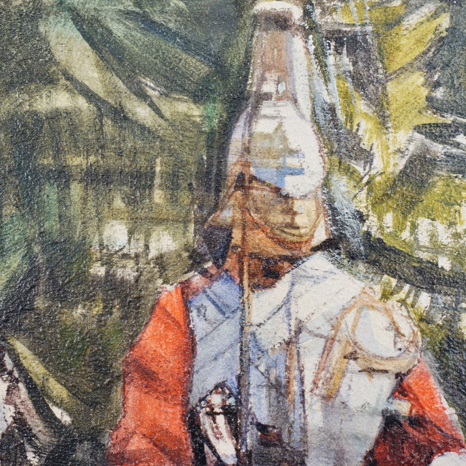 Oil on canvas painting by Eric Mason Up the Mall 1970
