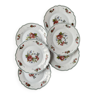 Set of 6 Arcopal Ronsard dessert plates