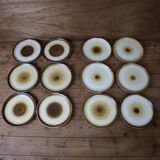 Set of 6 flat plates signed longchamp log look d 19.5 cm