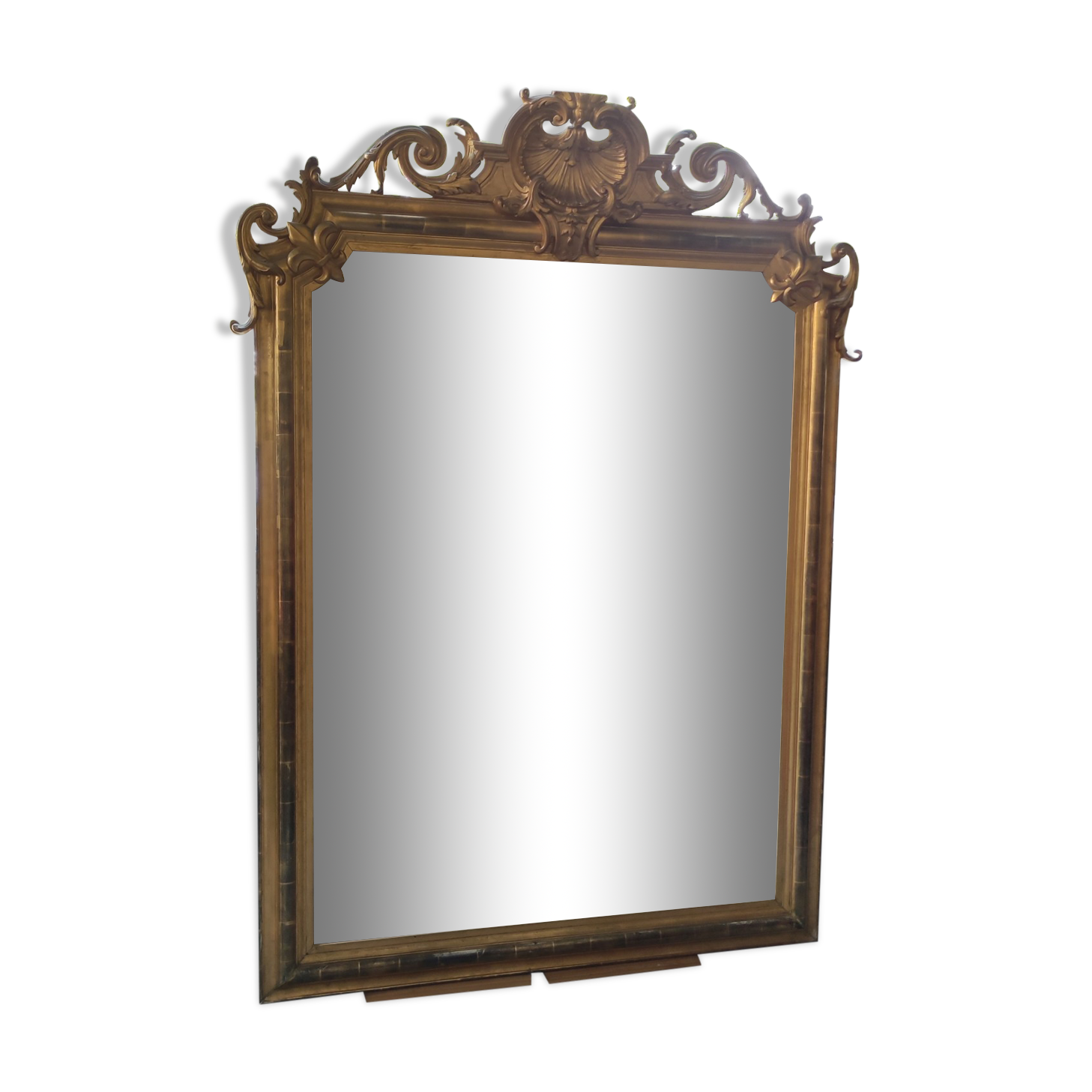 Old large gilded mirror