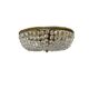 Vintage brass ceiling light/suspension with crystal.