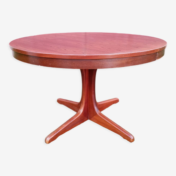 Scandinavian round table with extension 60's