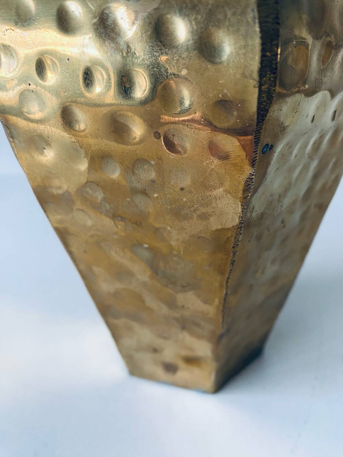 Indian hexagonal brass vase