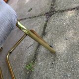 Vintage Italian dining chairs in brass, 1970s, set of 4