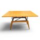 Scandinavian 1960s transformable coffee table in light wood.
