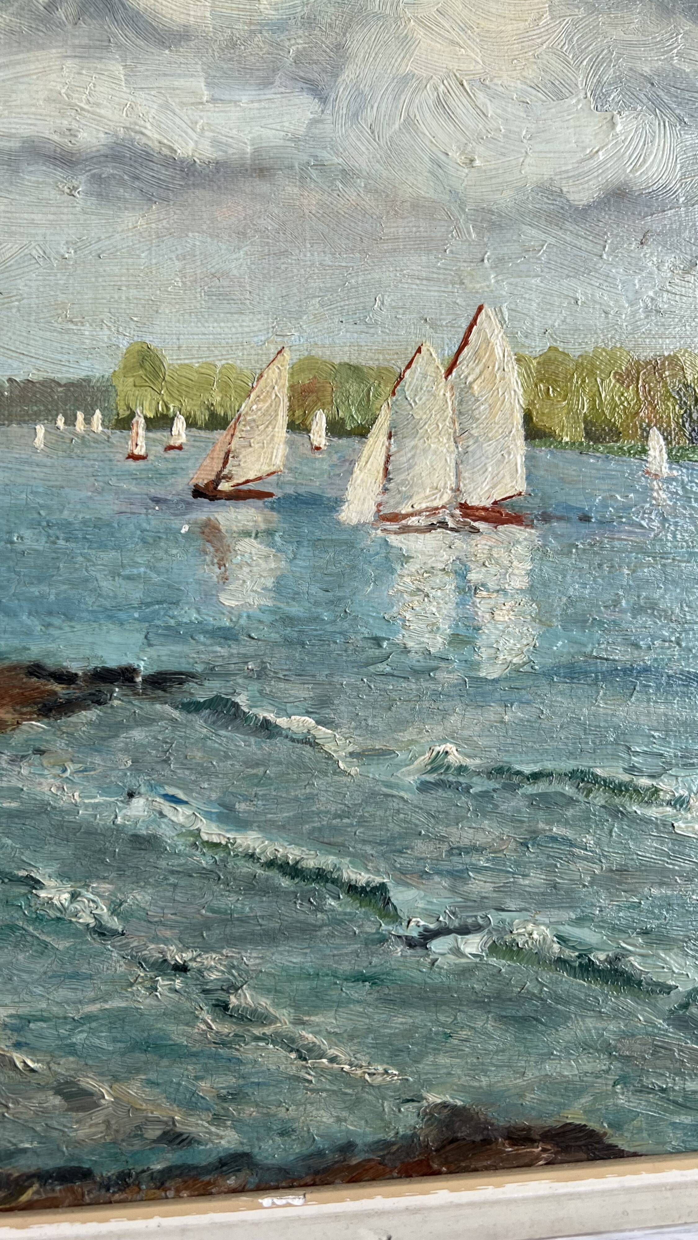Painting, oil on canvas, signed, impressionism 1930s