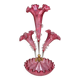 Blown glass epergne vase in a deep pink hue - tulip tree
