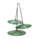 Trio of enamelled sheet metal suspensions